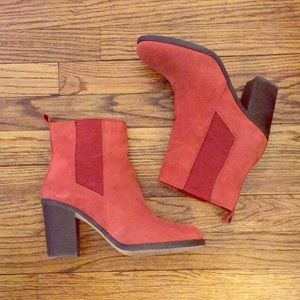 Red Splendid Suede boots — worn twice
